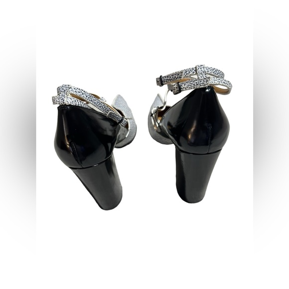 Women genuine PHILLIP LIM chunky heels shoes 35.5 5 black white two tone - Picture 4 of 13